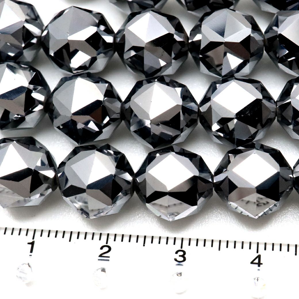 テラヘルツ鉱石 ビーズ パーツ スターカット 10mm 一連 約40cm 美容 健康 Terahertz