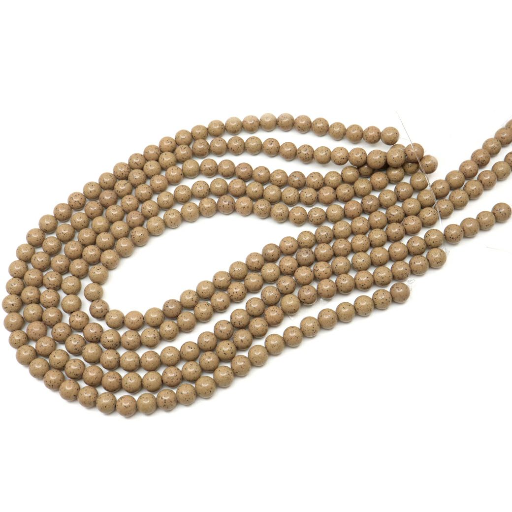 北投石 ビーズ パーツ 8mm 橙色 オレンジ 一連 約40cm 台湾産 ほくとうせき セラミック ラジウム Hokutolite