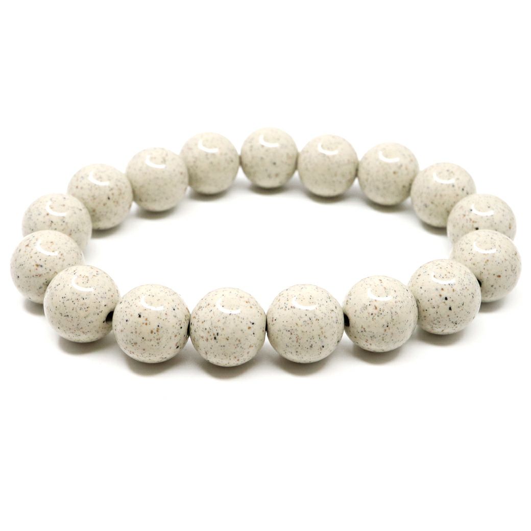 北投石 ブレスレット 12mm 台湾産 ほくとうせき セラミック ラジウム Hokutolite