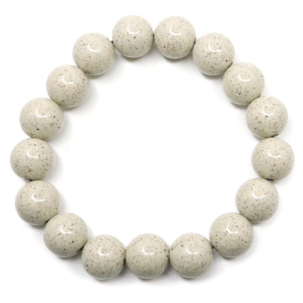 北投石 ブレスレット 12mm 台湾産 ほくとうせき セラミック ラジウム Hokutolite