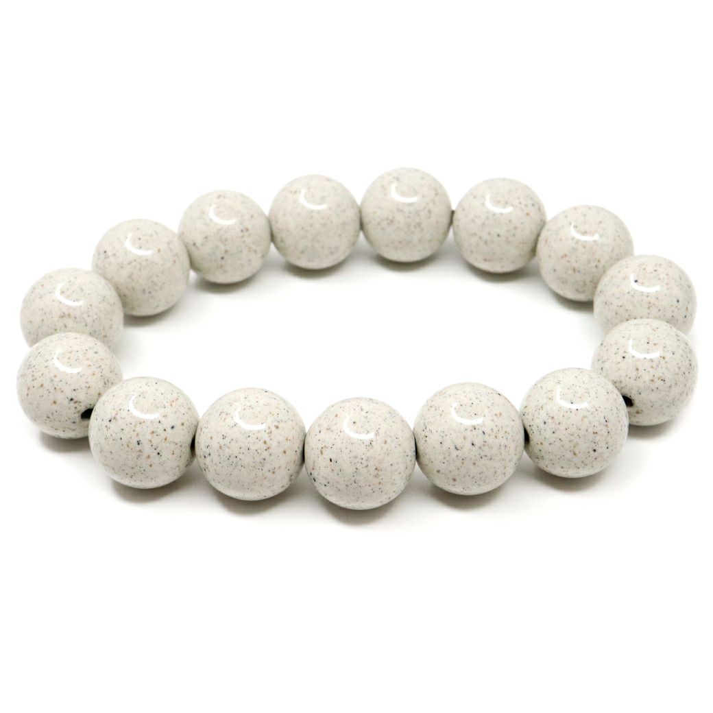 北投石 ブレスレット 14mm 台湾産 ほくとうせき セラミック ラジウム Hokutolite
