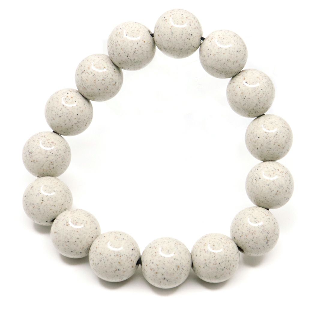 北投石 ブレスレット 14mm 台湾産 ほくとうせき セラミック ラジウム Hokutolite