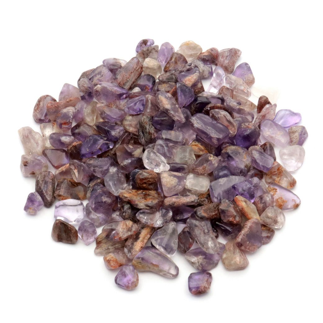 アメジスト エレスチャル 小粒 さざれ 100g 天然石 チップ レジン封入に 材料 パーツ 浄化 パワーストーン Amethyst Elestial