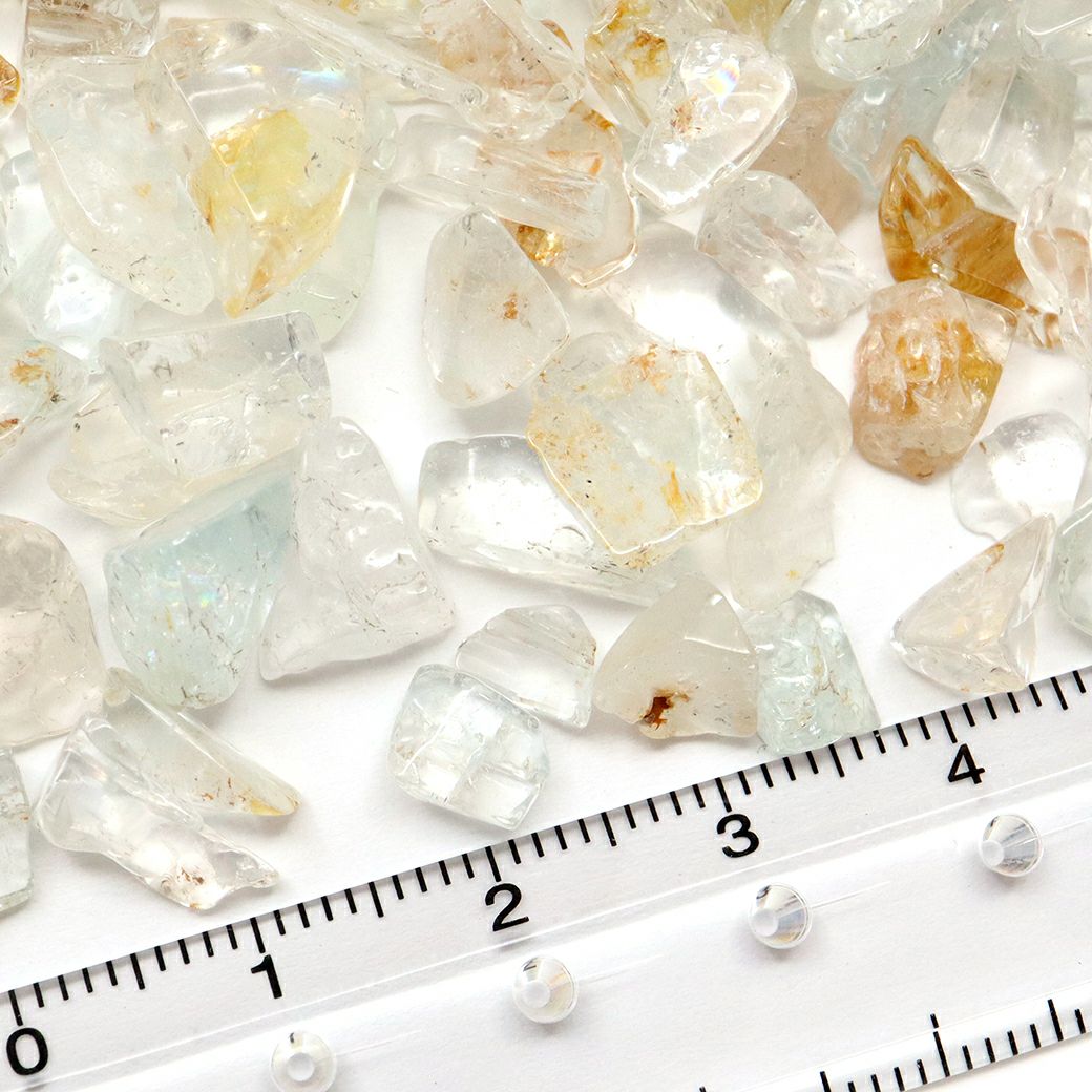 トパーズ さざれ 小粒 100g 天然石 チップ レジン封入に 材料 パーツ 浄化 パワーストーン Topaz