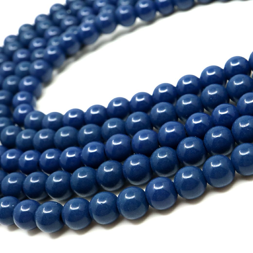 北投石 ビーズ パーツ 6mm 青色 ブルー 一連 約40cm 台湾産 ほくとうせき セラミック ラジウム Hokutolite