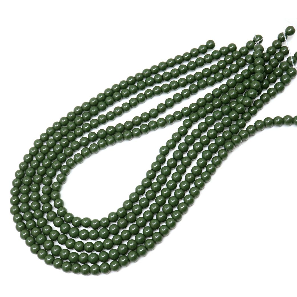 北投石 ビーズ パーツ 6mm 緑色 グリーン 一連 約40cm 台湾産 ほくとうせき セラミック ラジウム Hokutolite