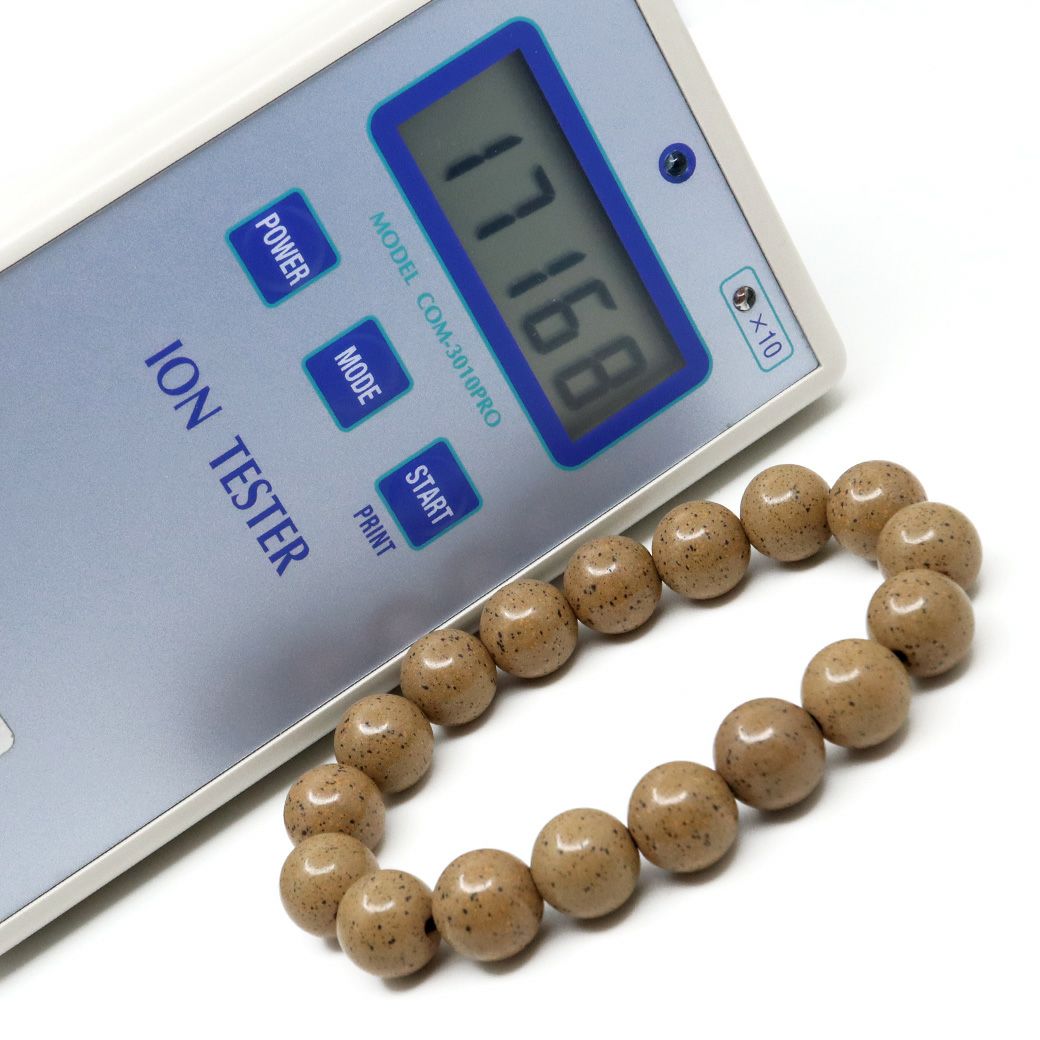 北投石 ブレスレット 12mm 橙色 オレンジ 台湾産 ほくとうせき セラミック ラジウム Hokutolite