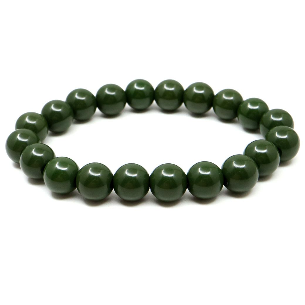 北投石 ブレスレット 10mm 緑色 グリーン 台湾産 ほくとうせき セラミック ラジウム Hokutolite