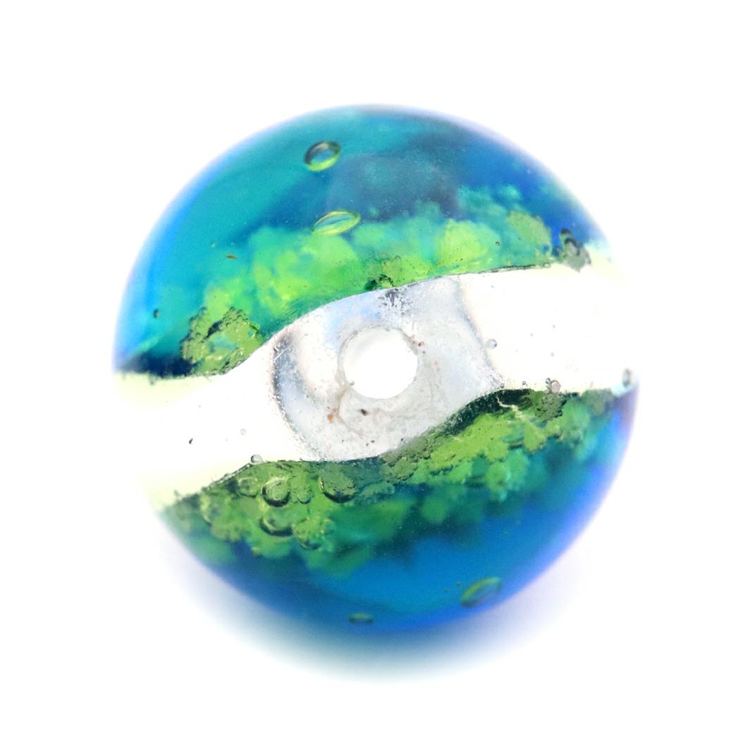 ケラママリン ホタルガラス ビーズ 粒売り 10mm 光る 夜光 バラ売り とんぼ玉 パーツ 沖縄 お土産 慶良間諸島