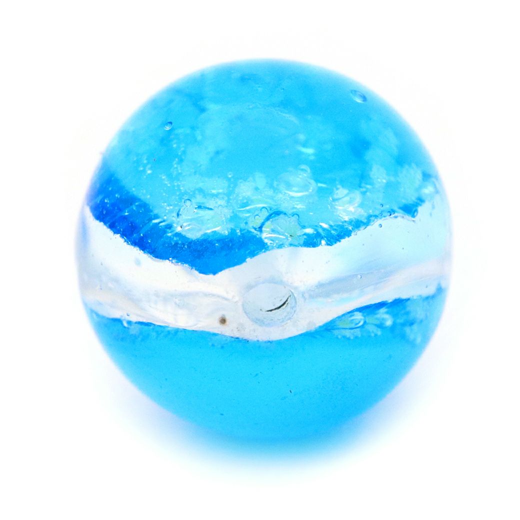 パナリブルー ホタルガラス ビーズ 粒売り 10mm 光る 夜光 バラ売り とんぼ玉 パーツ 沖縄 お土産 パナリ島