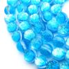 パナリブルー ホタルガラス ビーズ 一連 10mm 40玉 光る 夜光 とんぼ玉 パーツ 沖縄 お土産 パナリ島